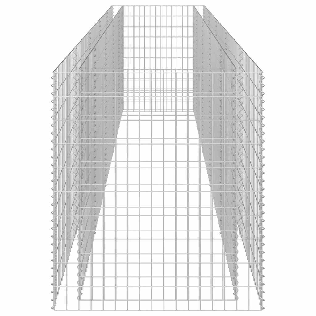 vidaXL Gabion Raised Bed Galvanised Steel 450x90x100 cm