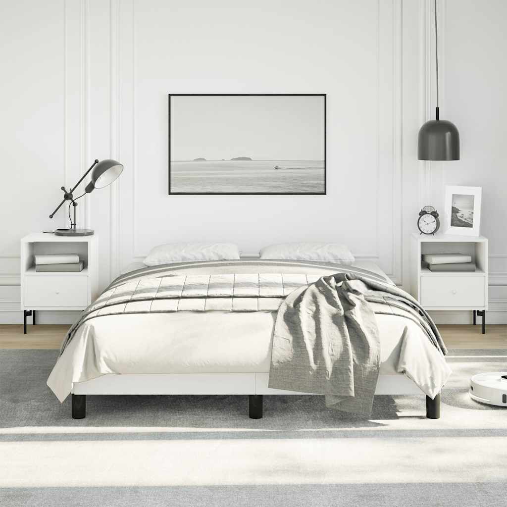 vidaXL Bed Frame without Mattress White 137x190 cm Full Faux Leather