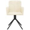 vidaXL Swivel Dining Chairs 2 pcs Cream Velvet