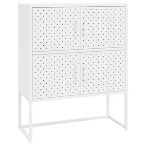vidaXL Highboard White 80x35x100 cm Steel