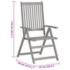 vidaXL Garden Reclining Chairs 6 pcs with Cushions Solid Acacia Wood
