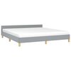 vidaXL Bed Frame without Mattress Light Grey California King Fabric