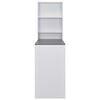 vidaXL Bar Table with Cabinet White 115x59x200 cm