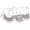 vidaXL Garden Sofa Set 8 pcs Brown and red 289 x 124 x 85 cm
