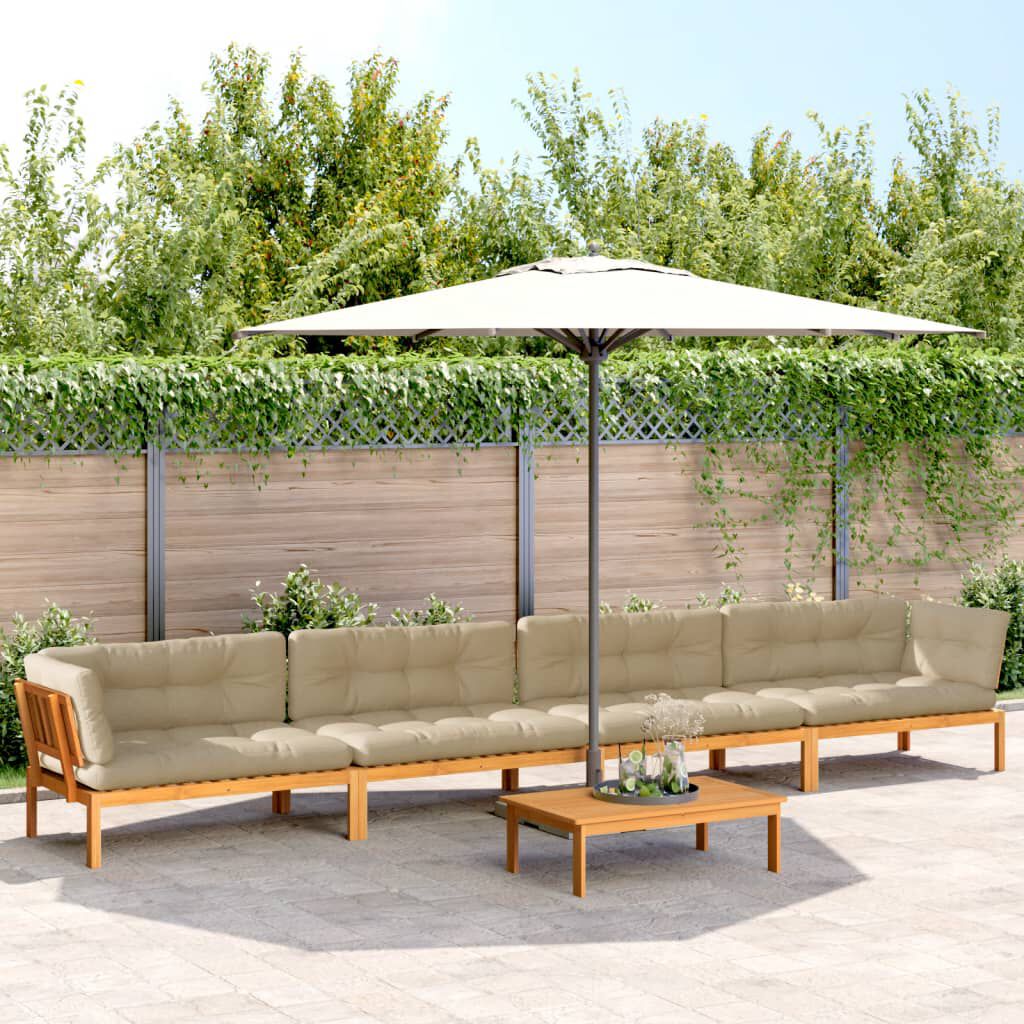 vidaXL 5 Piece Garden Pallet Sofa Set with Cushions Solid Wood Acacia
