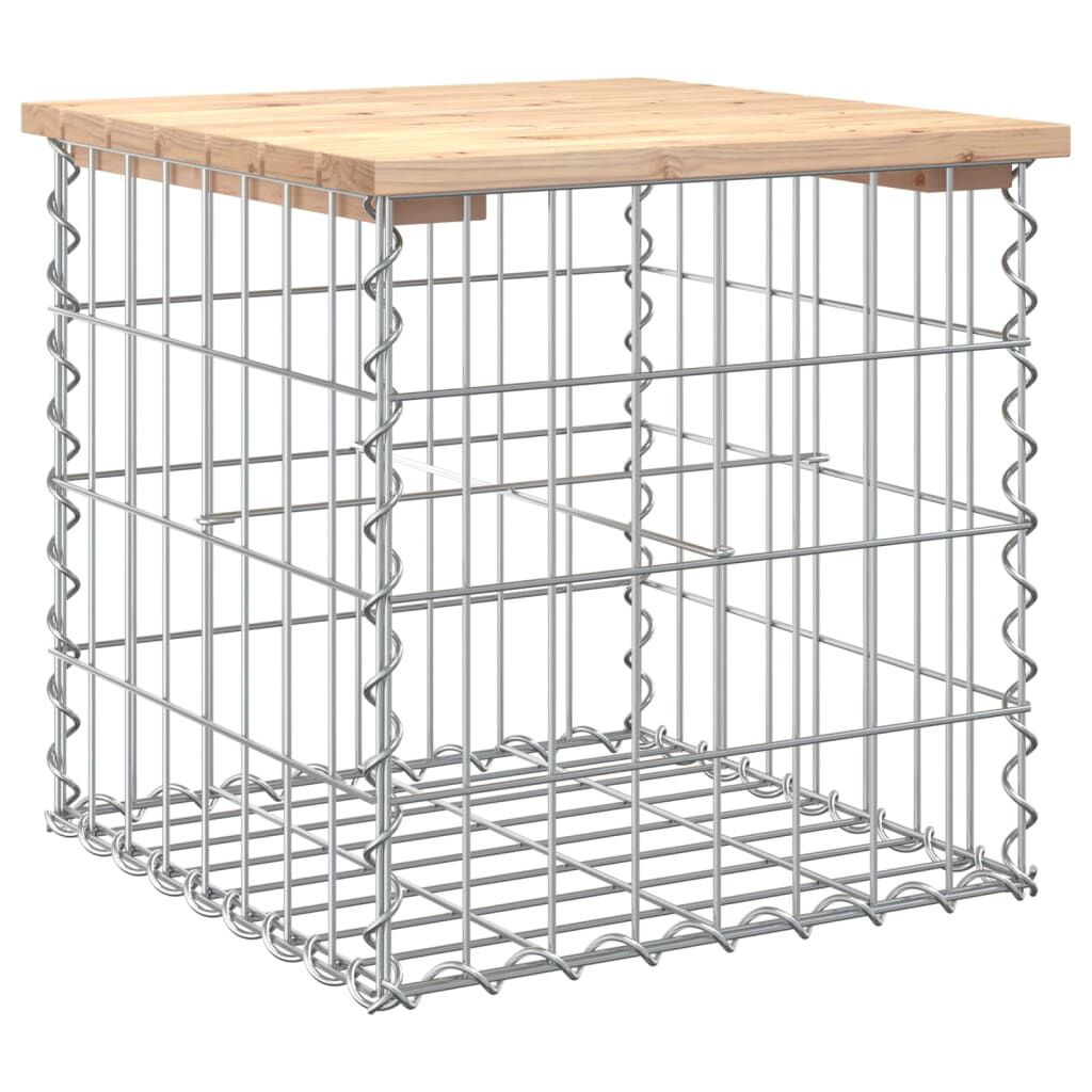 vidaXL Garden Bench Gabion Design 43x44x42 cm Solid Wood Pine
