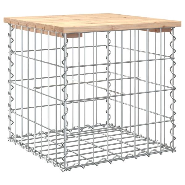 vidaXL Garden Bench Gabion Design 43x44x42 cm Solid Wood Pine