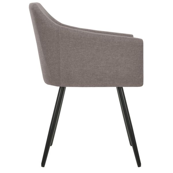 vidaXL Dining Chairs 2 pcs Taupe Fabric