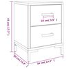 vidaXL Bedside Cabinets 2 pcs Black 36x30x45 cm Solid Wood Pine