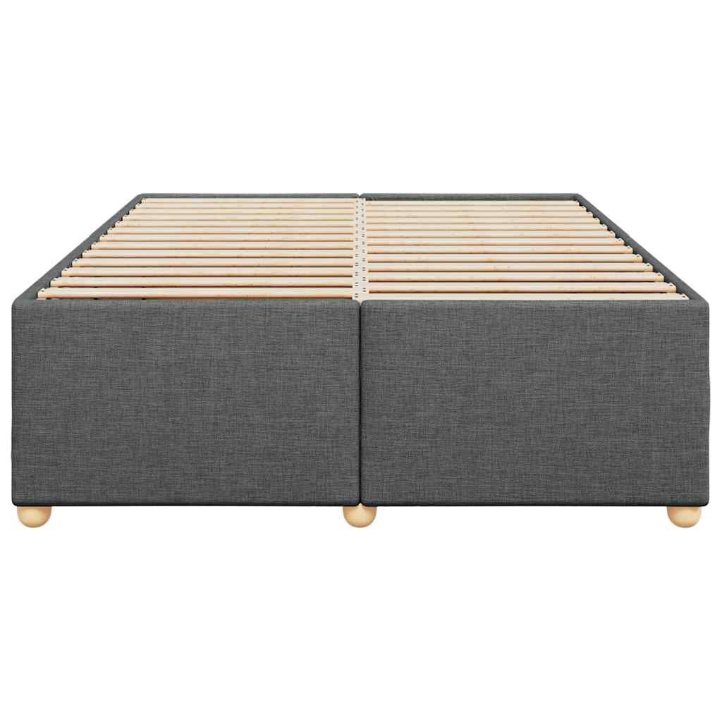 vidaXL Bed Frame without Mattress Dark Grey Full Fabric