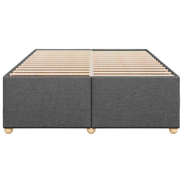 vidaXL Bed Frame without Mattress Dark Grey Full Fabric