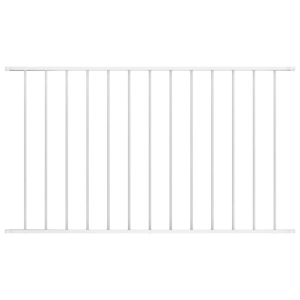 vidaXL Fence Panel Powder-coated Steel 1.7x0.75 m White