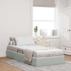 vidaXL Storage Bed with Mattress Light Grey 100 x 190 cm Velvet