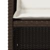 vidaXL Garden Chairs with Cushions 4 pcs Brown Poly Rattan
