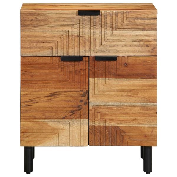 vidaXL Bedside Cabinet Brown 50 x 33 x 60 cm Solid acacia wood