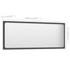 vidaXL Bathroom Mirror Grey 100x1.5x37 cm Engineered Wood