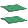 vidaXL Garden Chair Cushions 2 pcs Green 50x50x4 cm Oxford Fabric