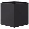 vidaXL Garden Planter Black Hexagon 69x60x45 cm Steel
