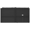 vidaXL 4 Piece Garden Lounge Set with Cushions Black Poly Rattan