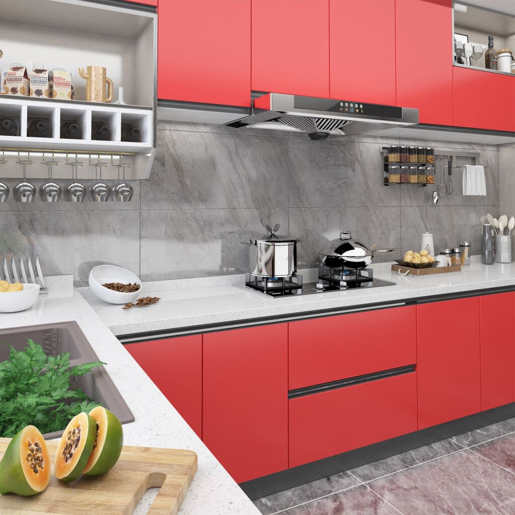vidaXL Self-adhesive Furniture Film Red 500x90 cm PVC