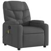 vidaXL Massage Recliner Chair Dark Grey Fabric