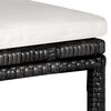 vidaXL 5 Piece Garden Bar Set with Cushions Poly Rattan Black