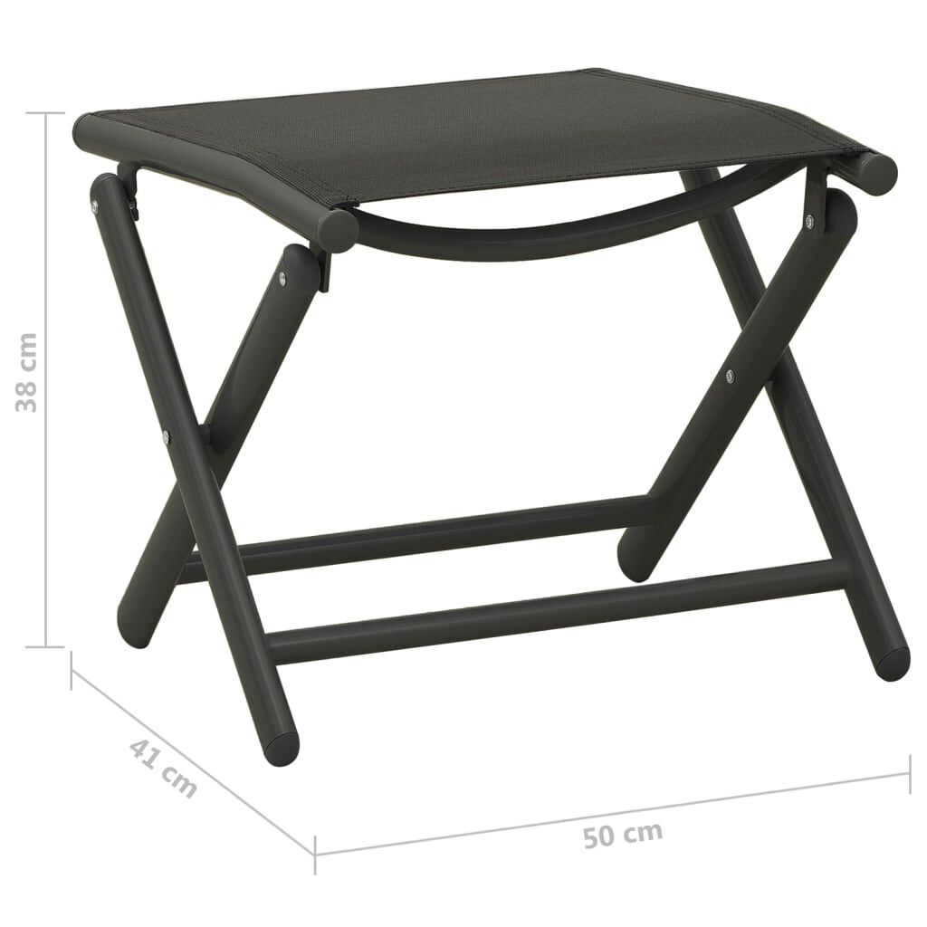 vidaXL 10 Piece Garden Dining Set Black and Anthracite