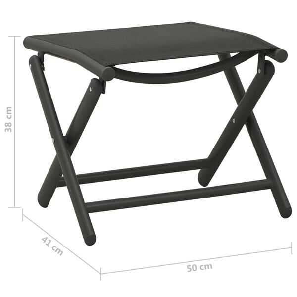 vidaXL 10 Piece Garden Dining Set Black and Anthracite