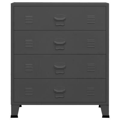 vidaXL Industrial Drawer Cabinet Anthracite 78x40x93 cm Metal