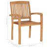 vidaXL Garden Chairs 2 pcs with Anthracite Cushions Solid Teak Wood