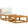 vidaXL 2 Piece Garden Sofa Set with Cushion Solid Acacia Wood