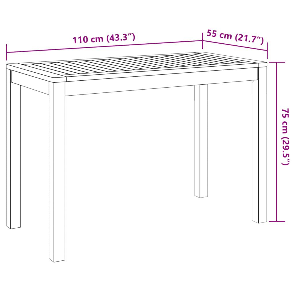 vidaXL 7 Piece Garden Dining Set Solid Acacia Wood Foldable