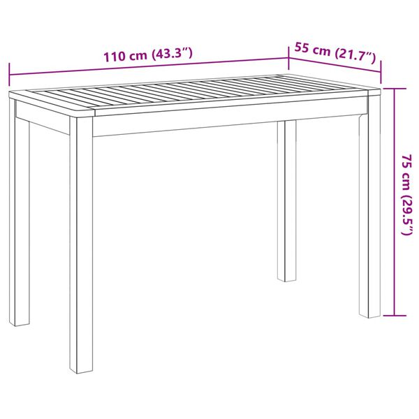 vidaXL 5 Piece Garden Dining Set Solid Acacia Wood Foldable