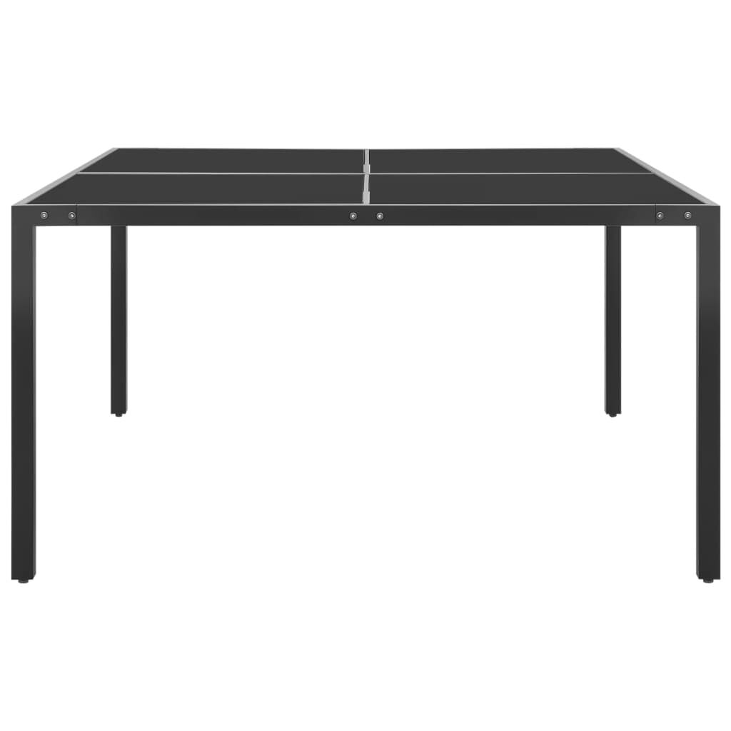 vidaXL Garden Table Anthracite 130x130x72 cm Steel and Glass
