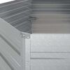vidaXL Garden Raised Bed 129x77 cm Galvanized Steel Silver
