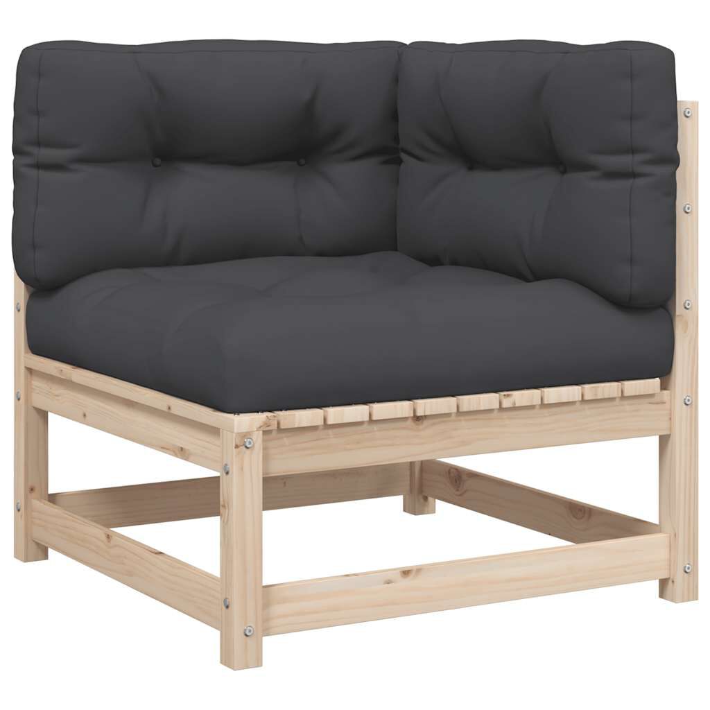 vidaXL 10 Piece Garden Sofa Set with Cushions Solid Wood Pine