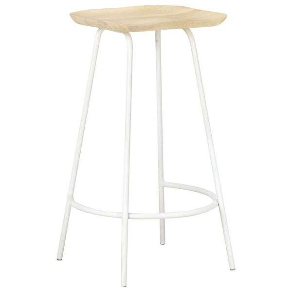 vidaXL Bar Stools 2 pcs Solid Mango Wood