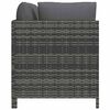 vidaXL 3 Piece Garden Lounge Set with Cushions Poly Rattan Grey
