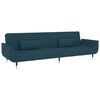 vidaXL 2-Seater Sofa Bed with Two Pillows Dark Green Velvet