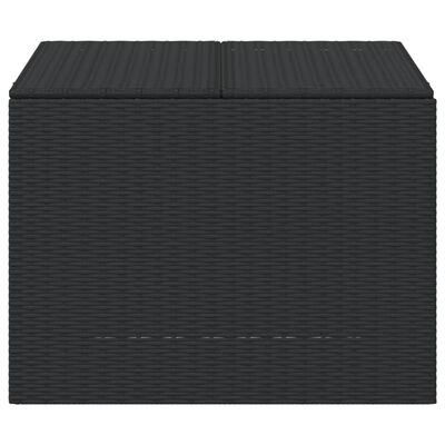 vidaXL Garden Storage Box Black 291L Poly Rattan