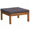 vidaXL 10 Piece Garden Lounge Set with Cushion Solid Acacia Wood