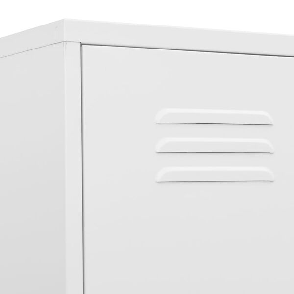 vidaXL Locker Cabinet White 35x46x180 cm Steel