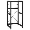 vidaXL Bathroom Washbasin Frame with Built-in Basin Black Iron