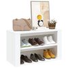 vidaXL Shoe Rack White 75x35x45 cm Engineered Wood