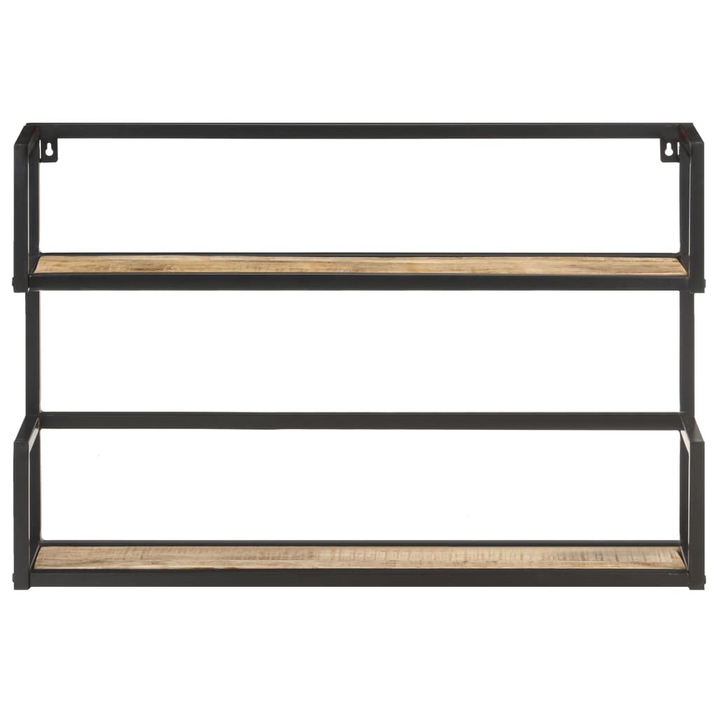 vidaXL Wall Shelf 60x20x60 cm Rough Mango Wood