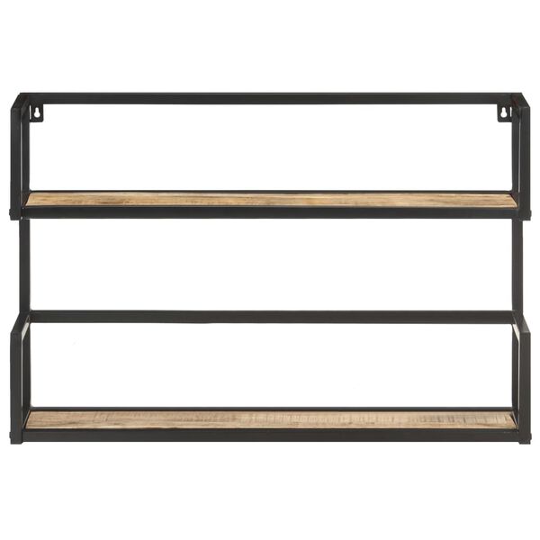 vidaXL Wall Shelf 60x20x60 cm Rough Mango Wood