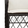 vidaXL Garden Chairs with Cushions 2 pcs Black Poly Rattan