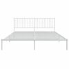 vidaXL Metal Bed Frame without Mattress with Headboard White 183x213cm
