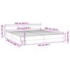 vidaXL Bed Frame without Mattress Dark Grey Queen Velvet