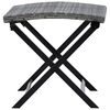 vidaXL Folding Stool Poly Rattan Grey